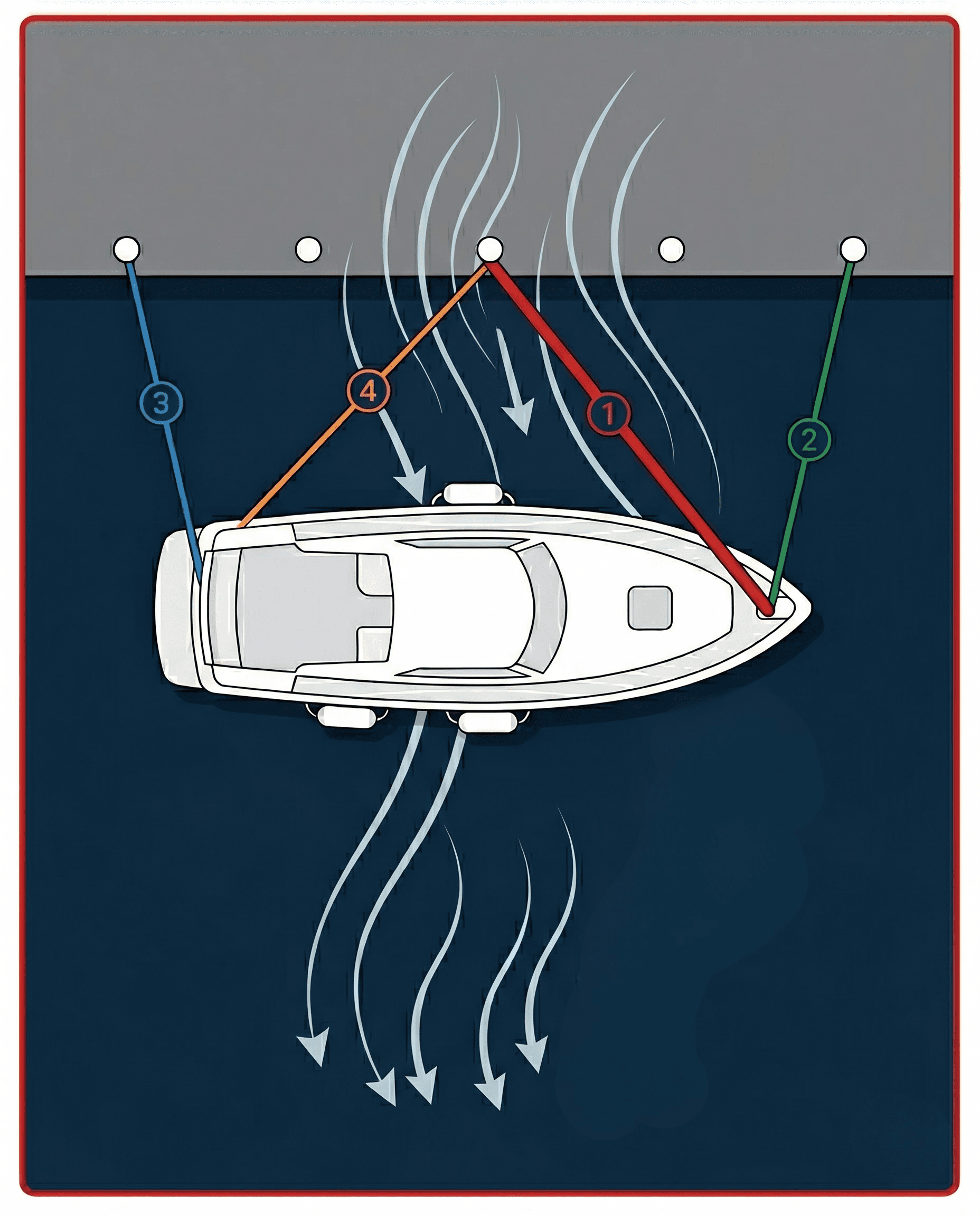 Aanmeren met aanlandige wind: boot wordt tegen kade gedrukt